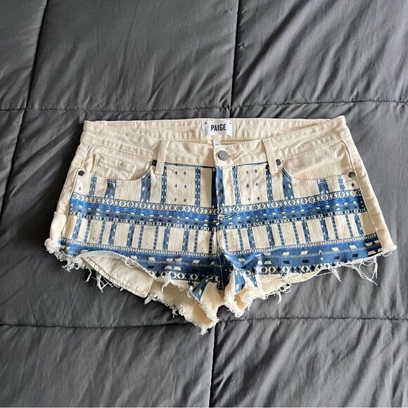 Paige Echo Park Denim Cut Off Shorts Size 29 - Picture 1 of 5